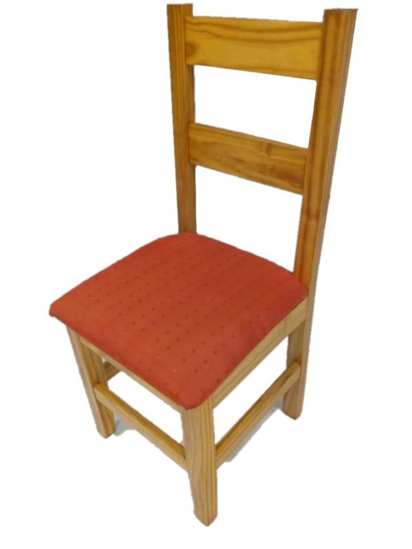 Silla De Madera Barulich Tapizadas Color Roble