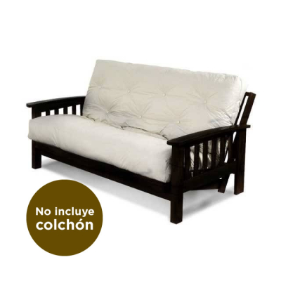 Futon Genoud Obera Triple Wengue Sin Colchon