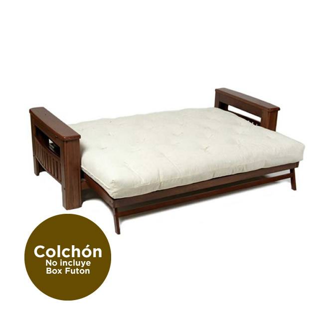 Colchon Futon Genoud Triple Con Resorte Cuerina Crudo