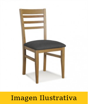 Silla Madera Genoud Paraiso N°3 Ana Contemporanea Wengue Tapizada Crudo