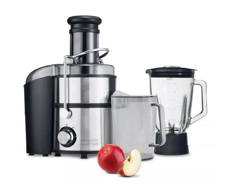 Juguera Peabody Pe-Jl6003 2Vel/Boquilla Grande/Inox/800W/Acc Jarra Licuad 1.5L