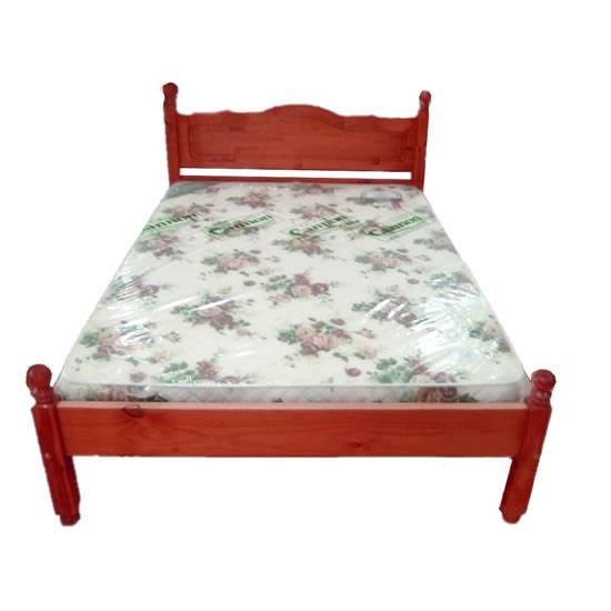 Cama Madera Barulich Colonial 2Plaza 495 Cedro