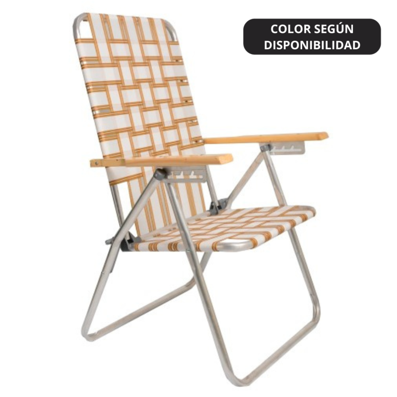 Reposera Descansar Plegable C/Cintas 5/Posiciones Art80001