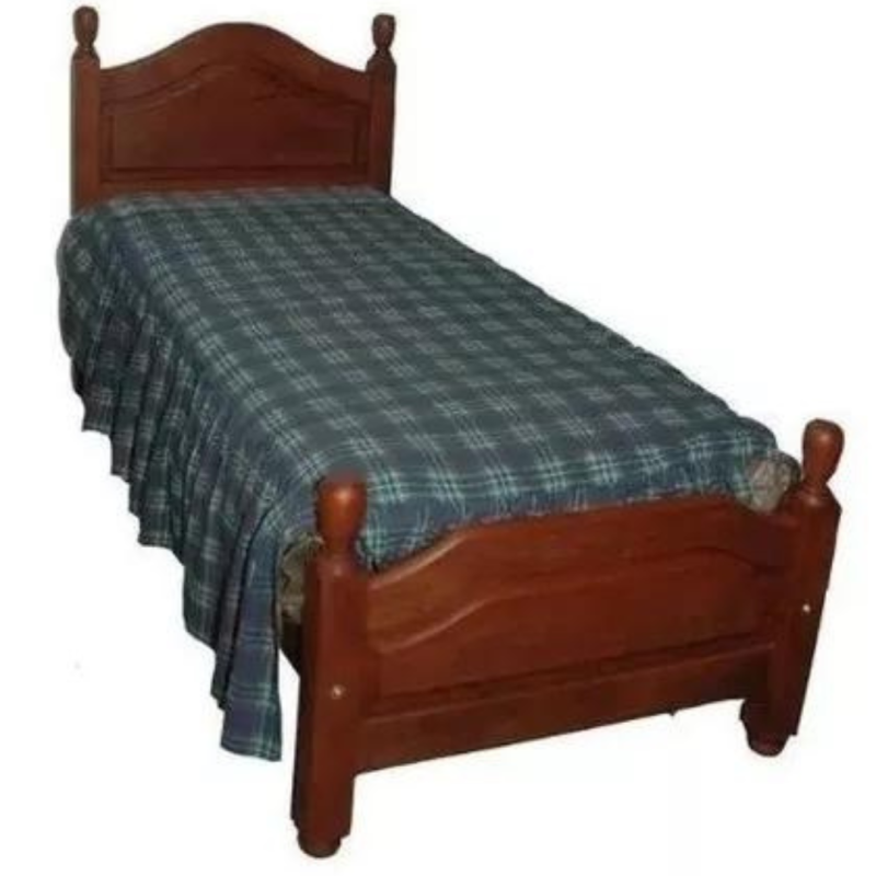 Cama Madera Barulich Colonial 1Plaza 264 Algarrobo