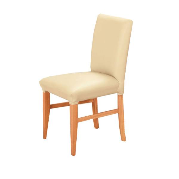 Silla De Madera Oriental Modelo 205, Tapizado En Color Blanco.