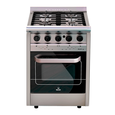 Cocina Morelli Forza 600 018027 4H Pta.vidrio 600X620 Inox C/Enc. Elect.