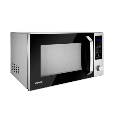 Microondas Atma Md1823Gn 23 Litros, 800W, Panel Digital, Grill 1000W, 8 Programas, Frente De Acero Inoxidable