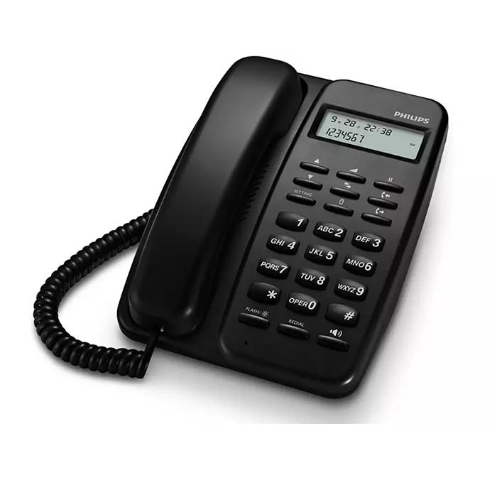Telefono Philips Crd150B/77 Con Cable/Pant 6.6Cm/Id Llamadas/Manos Libres
