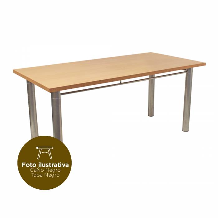 Mesa Caño Silcar 1.80 X 0.90 Ptas 3 Mod.m6 - Caño Negro