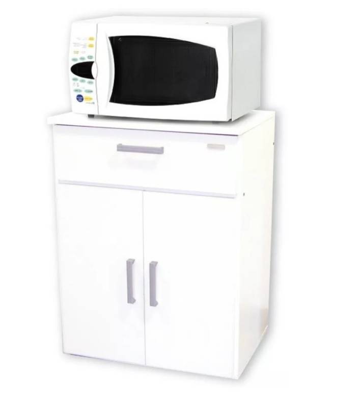 Mueble Platinum 3045  P/Microondas 2 Ptas 1 Cajon  Blanco