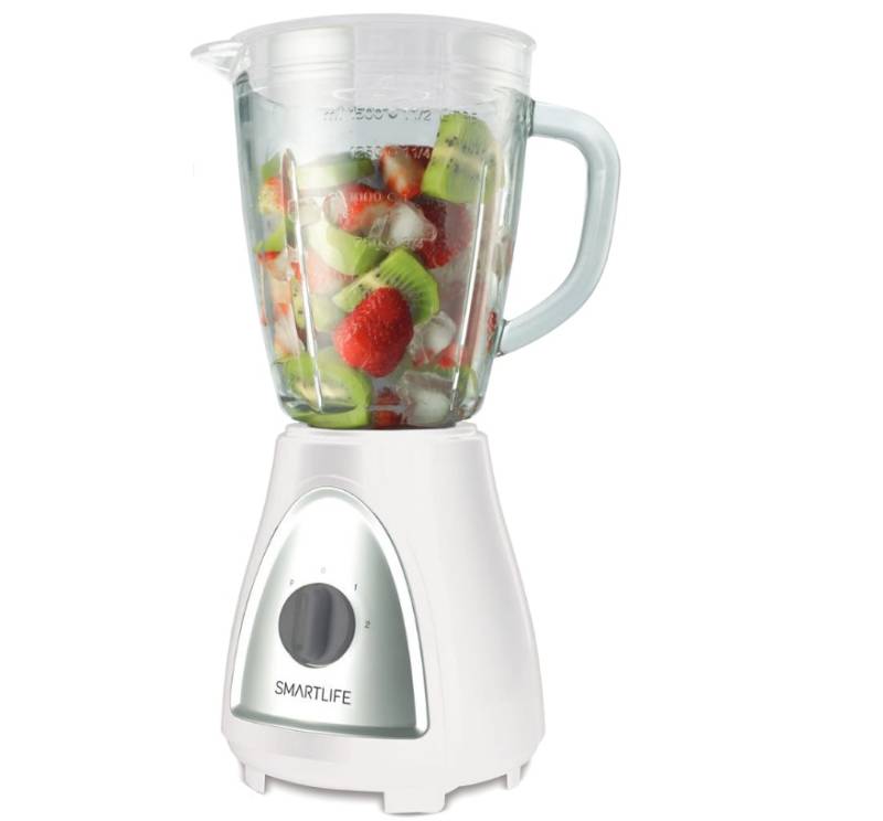 Licuadora Smartlife Sl-Bl1008Wpn 1,5L Jarra Vidrio 400W 2Vel Blanca