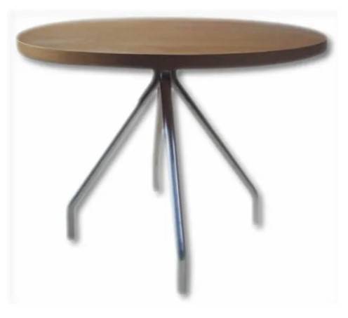 Mesa Caño Silcar Redonda 1.00 Ptas 1 1/2  Mod.mr1 - Caño Alumunio - Tapa Wengue