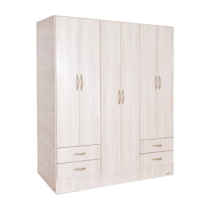 Placard Platinum 185X182X048 6 Puertas 4 Cajones 916 Gris Andino