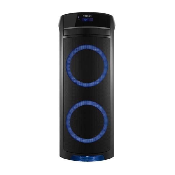 Bafle Noblex Mnt390 Radio Fm Doble Woofer 6.5+2 Tweeter Bluetooth/Aux/Bat Recarg