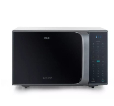 Microonda Bgh 28Lts Digital C/Grill Silver Espejado