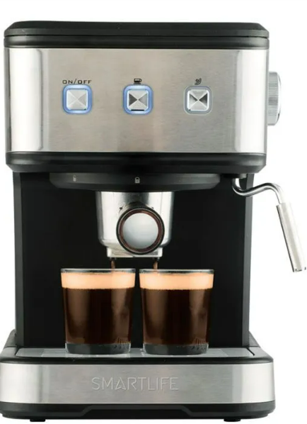 Cafetera Smartlife Sl-Ec8501 2 En 1 Café Molido Y Capsulas Compatibles 20 Bares/Spumador Leche/Inox