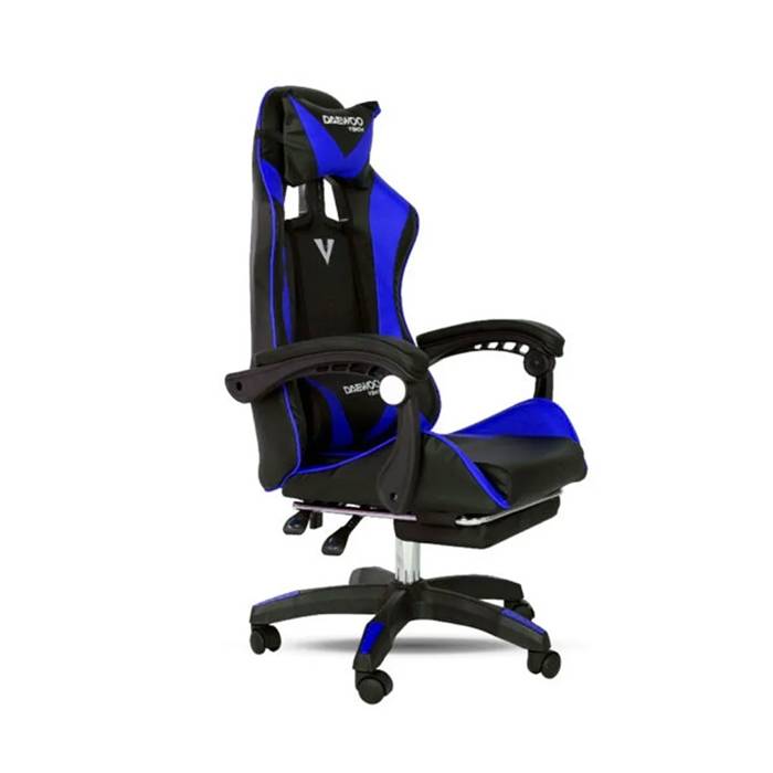 Silla Gamer Daewoo Shooter Dw-Sga001Na Azul/Negro Max 150Kg Reclinac 155°