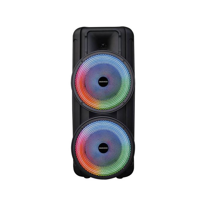Bafle Daewoo Gospel Dw-Ps280 Doble Woofer 8 2000W Pmpo Bluetooth/Usb/Mic/Aux/Fm