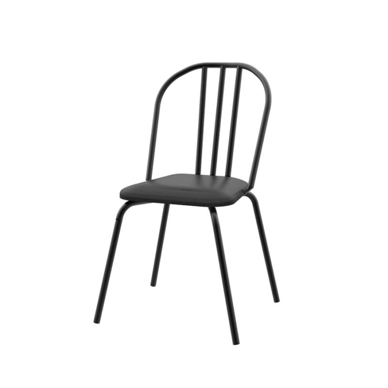 Silla Caño Dielfe Mod. Brooklin  Negra