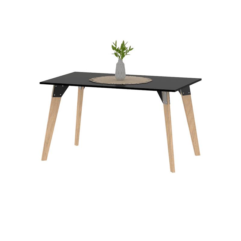 Mesa Dielfe Mod. Oslo Mre140 Tapa Negra