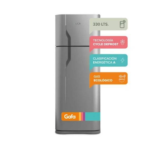 Hel Gafa Hgf 368 Afp 330 Lts C/Freezer Platino