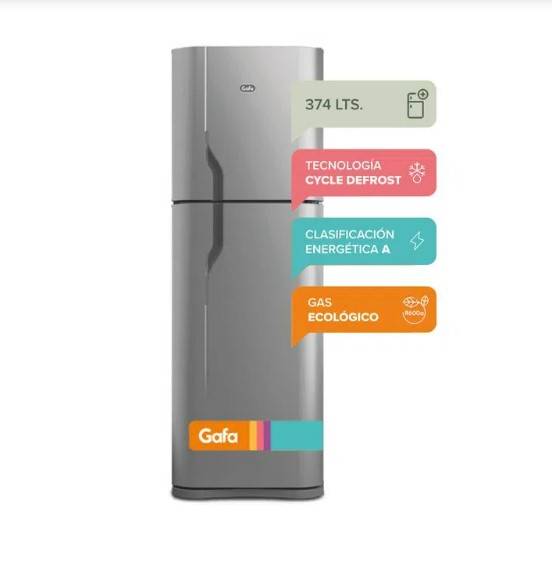 Hel Gafa Hgf 388 Afp 374 Lts C/Freezer Platino