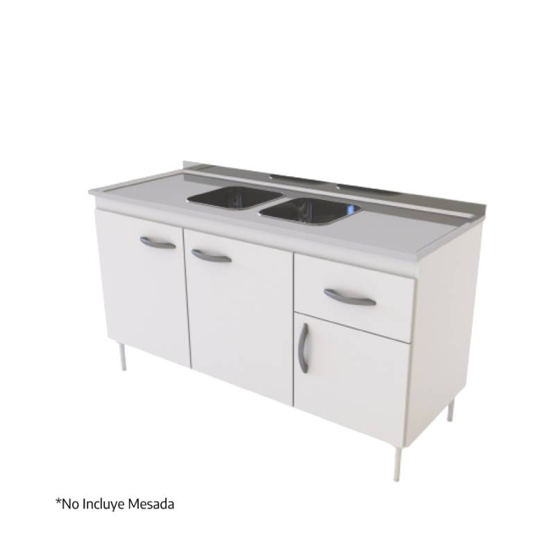 Bajo Mes Delos 140 Dl604Br 3Ptas/1Caj Blanco