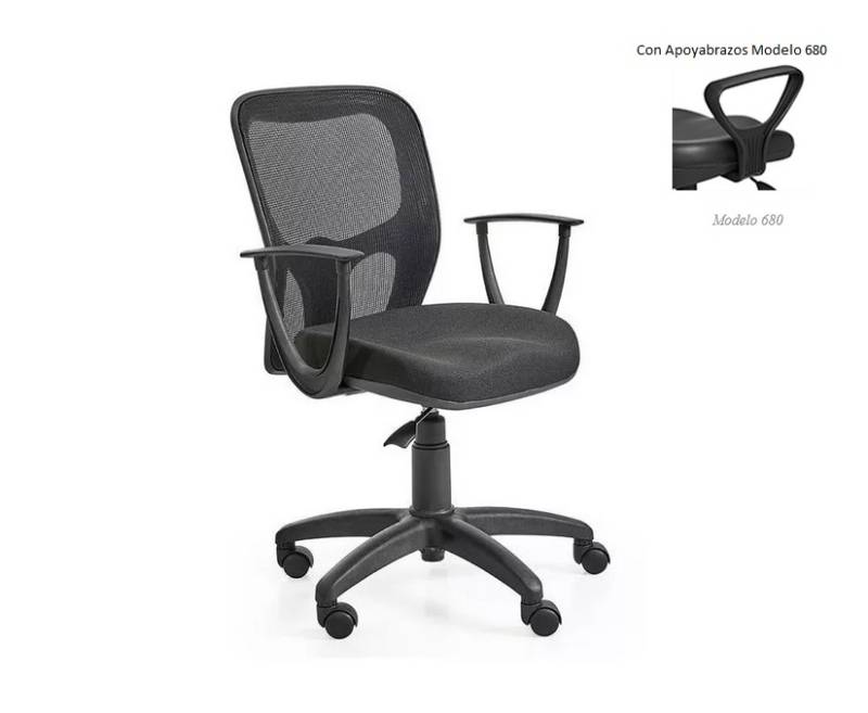 Silla Ofi Portantino India C/Apoya 680 C/Gas Resp. Y Asiento C/Negro