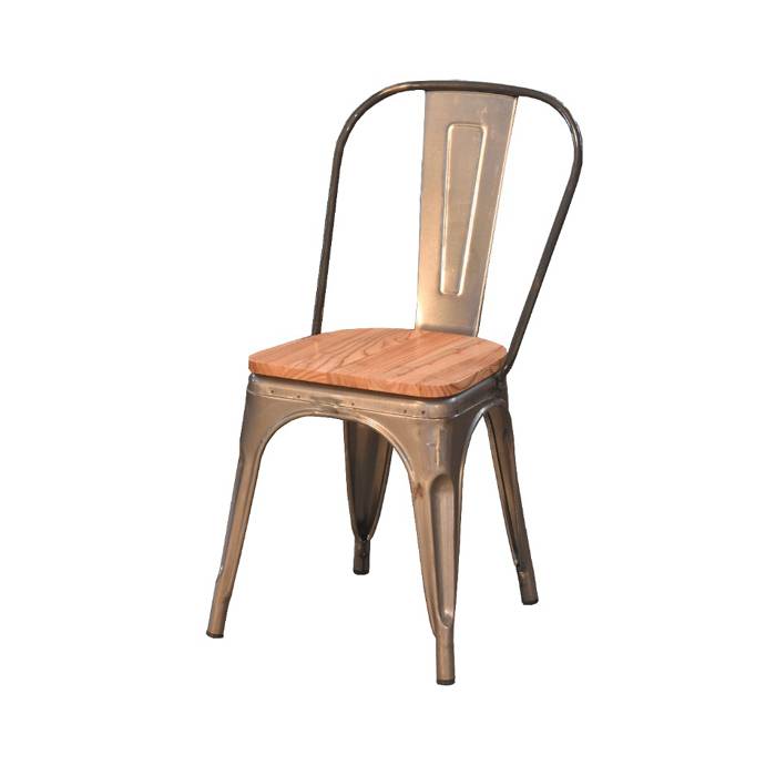 Silla Barulich Mod. Tolix C/ Chapa Metal.