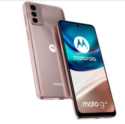 Celular Motorola Moto G42 Xt2233-1 (Hawaii+Oled)(4+128) Rosa Metalico Libre Paty0001Ar Nsan