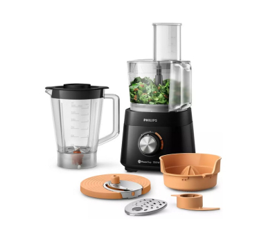 Procesad Philips Hr7302/90 Con Jarra Licuadora 2Vel 750W 6 Accesorios Color Negro