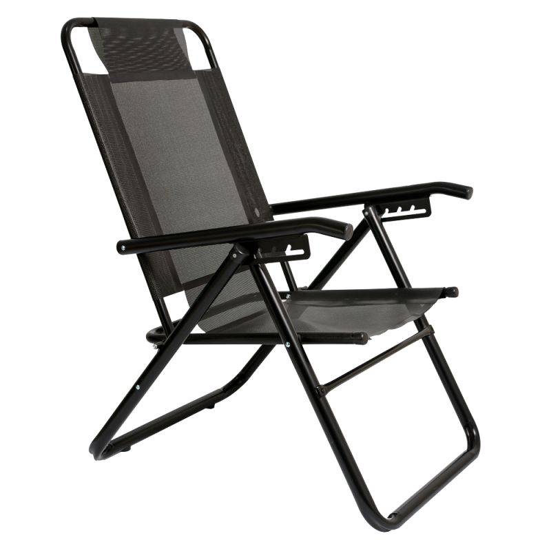Reposera Descansar Plegable Black  Aluminio Pintado 11/4 5 Posic. Art.80040