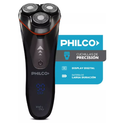 Afeitadora Philco Ae5205Pp Lithium Plus Cabezales Flotantes/Recargable/Corta Patillas/Wet & Dry