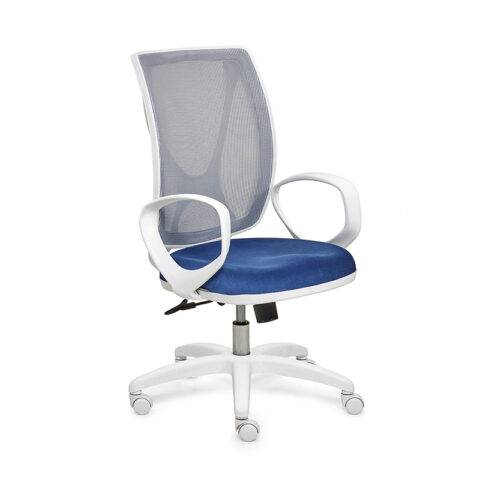 Silla Ofi Portantino Alma  C/Apoya 405 Estruct. Blanca As. Mile./Negra  C/Resp Tela Red Negra