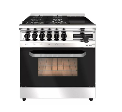 Cocina Morelli L. Saho Mod. 18371 Jitaku Grill 820 Pta.vidrio 820X620 Inox  4 Hor + Plancha
