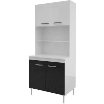 Kit De Cocina Delos  Dl633Brt 194X080X47 4 Puertas Blanco/Roble Termo Negro