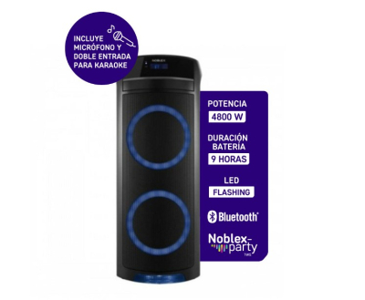 Bafle Noblex Mnt390P Radio Fm Doble Woofer 6.5