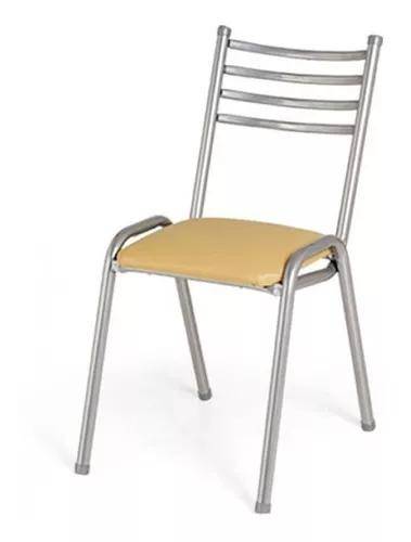 Silla Caño Silcar S97 Tapiz. En Tela C/Aluminio