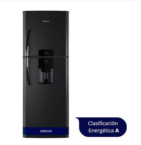 Hel Drean Hdr400F11N 396 Lts 2Frios C/Freezer Negro.