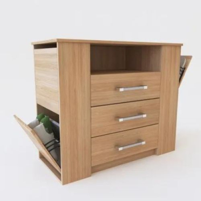 Comoda Delos Dld04 Rnn 3 Caj + Zapatera