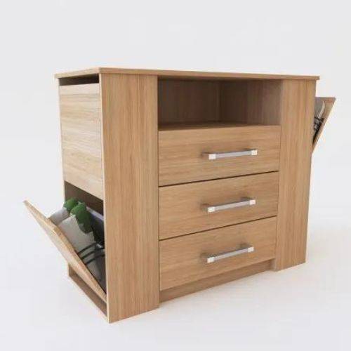 Comoda Delos Dld04 Rnn 3 Caj + Zapatera