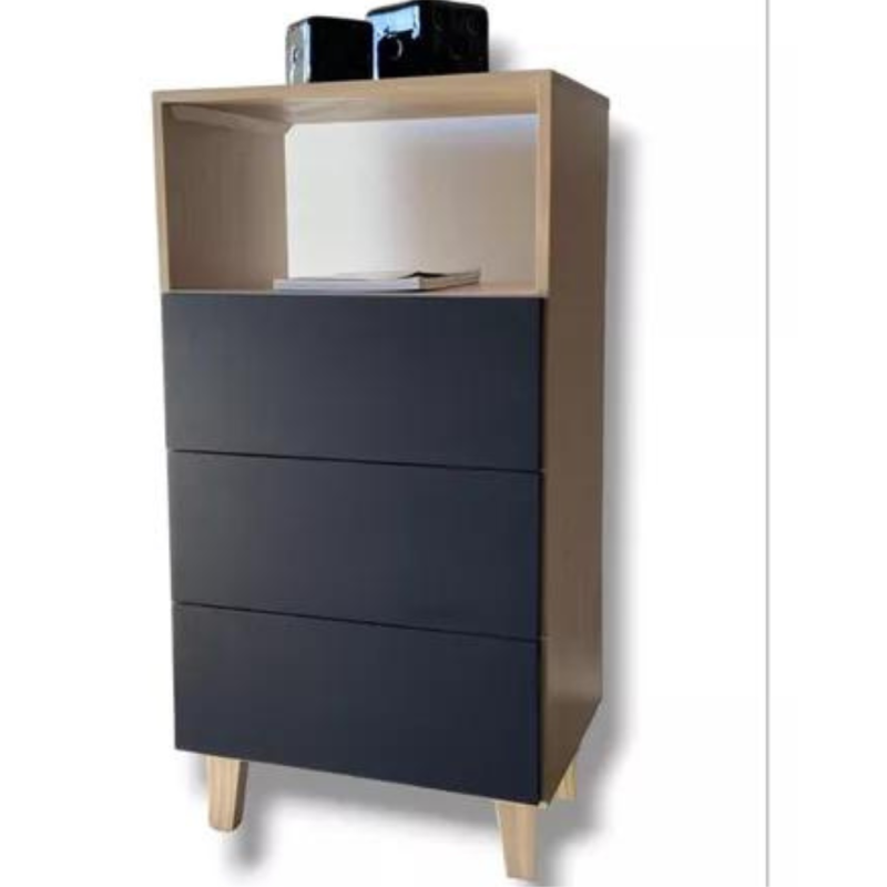 Organizador Mobilia Nordia Mod. 1543  3 Cajones 1.20 X 0.60 X 0.45 Color Fresno