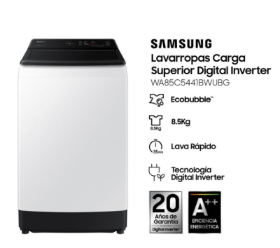 Lavarropa Samsung Sawa85C5441Bwubg C/Sup 8.5Kg 700Rpm  C/Blanco