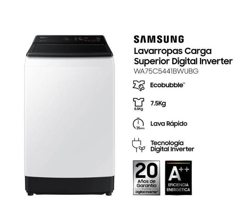 Lavarropa Samsung Sawa75C5441Bwubg