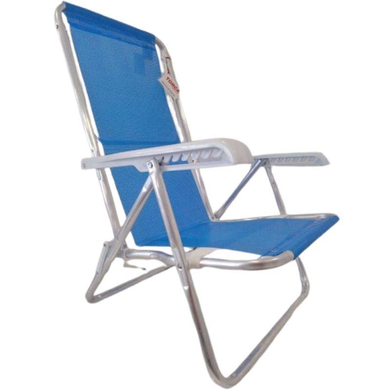 Reposera Mor Plegable Aluminio 8 Posic. Art.2267 Color Azul
