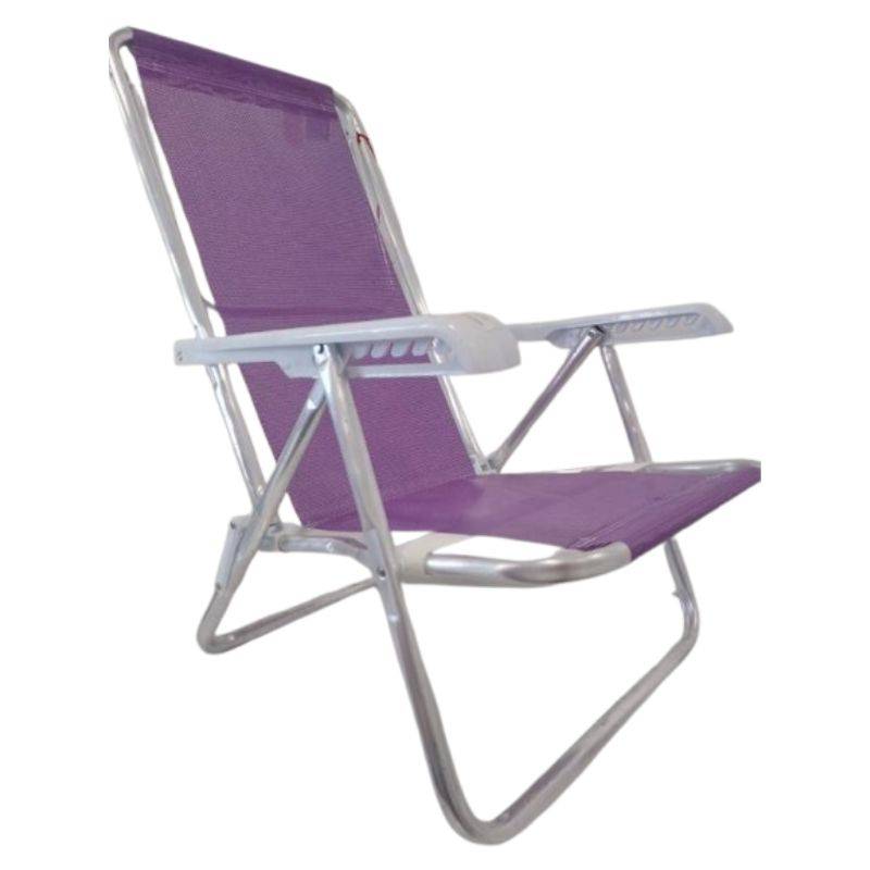 Reposera Mor Plegable Aluminio 8 Posic. Art.2293 Color Lila