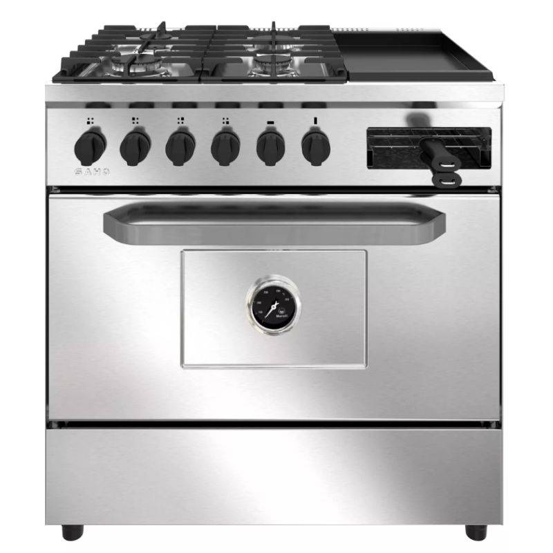 Cocina Morelli Kuma Mod. 18383 Pta. Ciega 820X620 Inox + Plancha / Tapa Y Carlitero