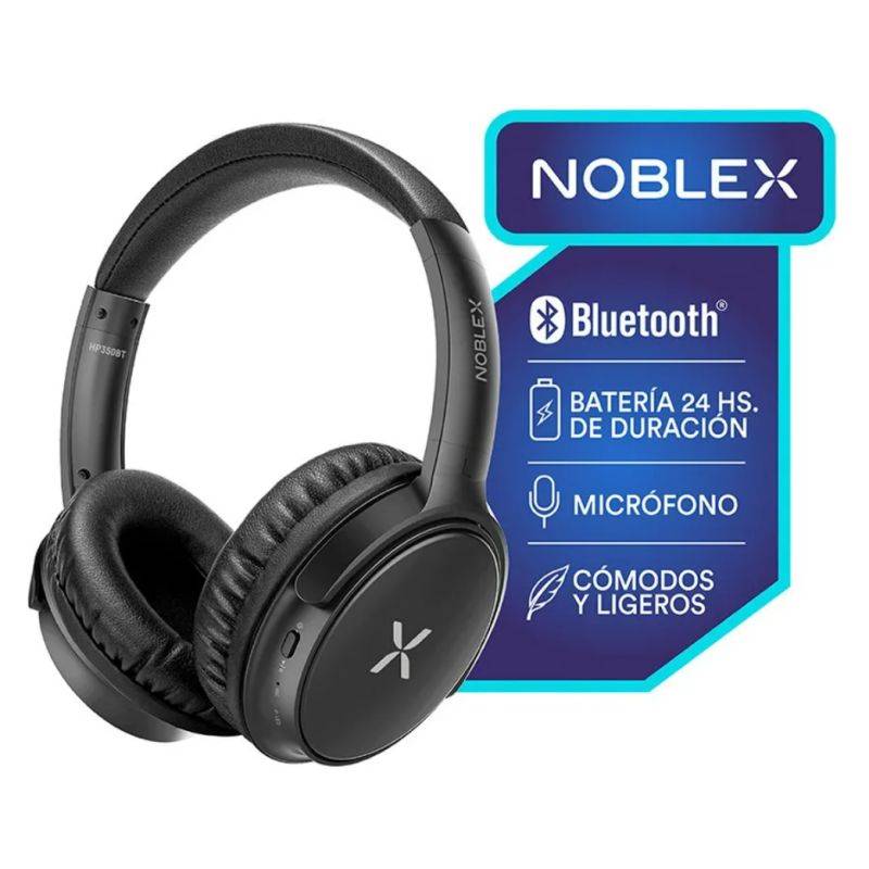 Auricular Noblex Hp350Bt Bluetooh Driver 40 Mm Color Negro