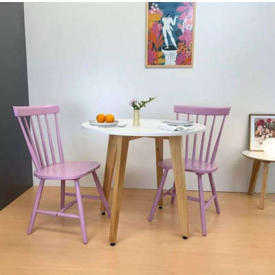 Mesa Mad Inmacol Redonda 0.90 Mod. 158 Color Miel/Blanca