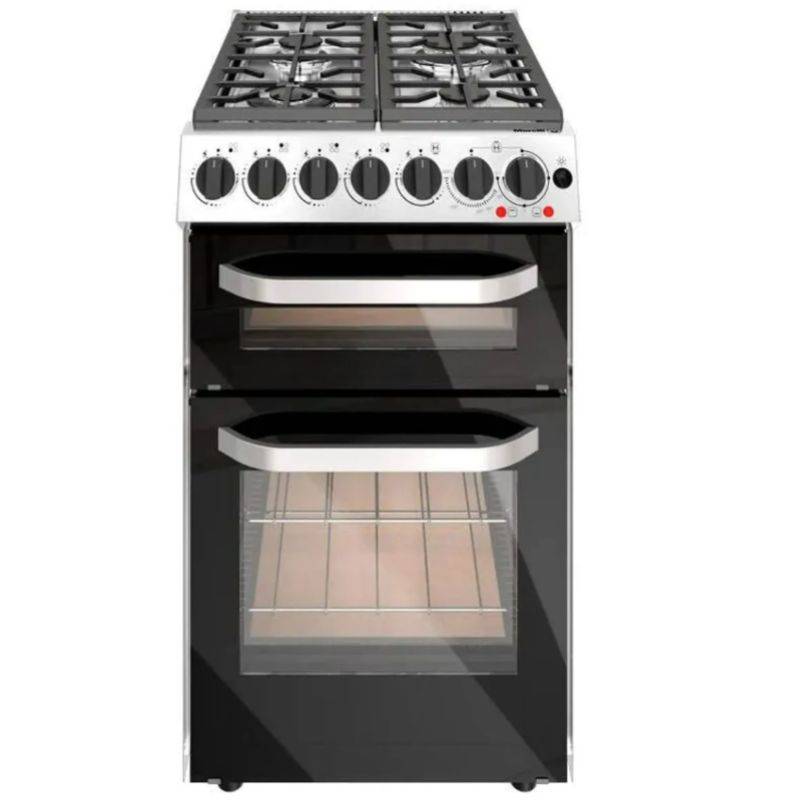 Cocina Morelli Doppia 550 Dhv Doble Horno  4H  Inox/Reja Fundicion/Mechero Estrella